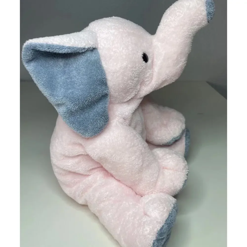 Vintage 2004 Ty Pluffies Winks the Elephant Pink Plush Large 12” With Tags